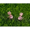 Cute 5colors CZ Bow Knot Kitten Gato Kitty Cat Stud Earrings for Women Children Girls Kids Baby Gold Color Jewelry Aros Aretes 3