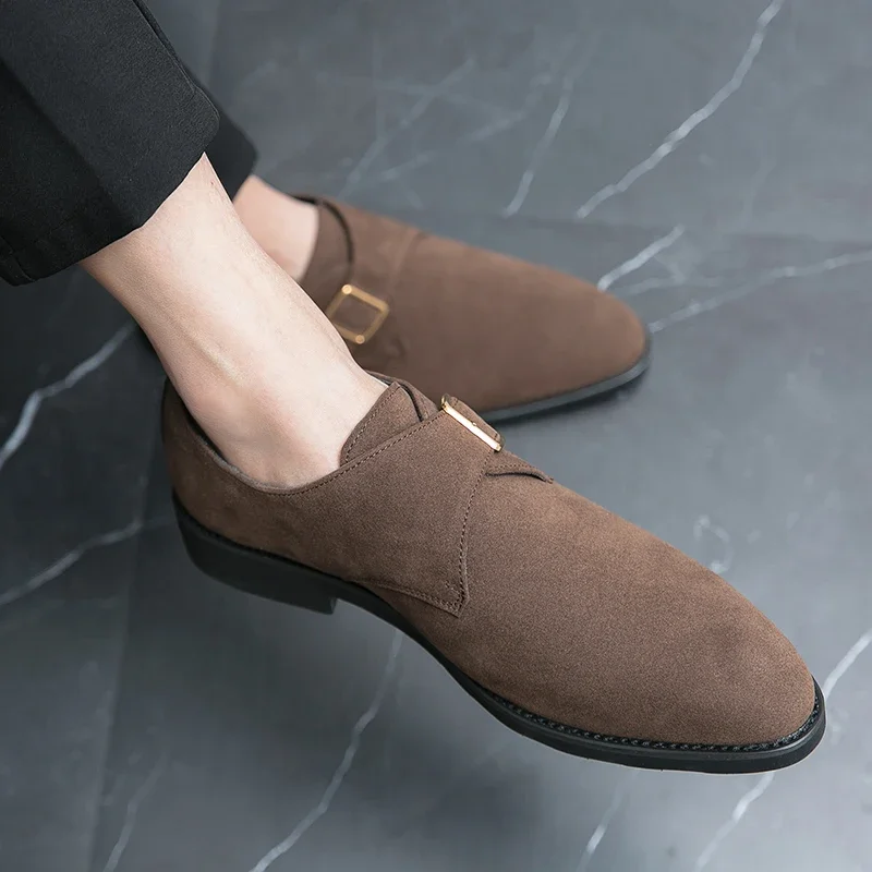 Handmade Oxford Dress Shoes Italian Shoes Social Office Pointed Suede Loafers