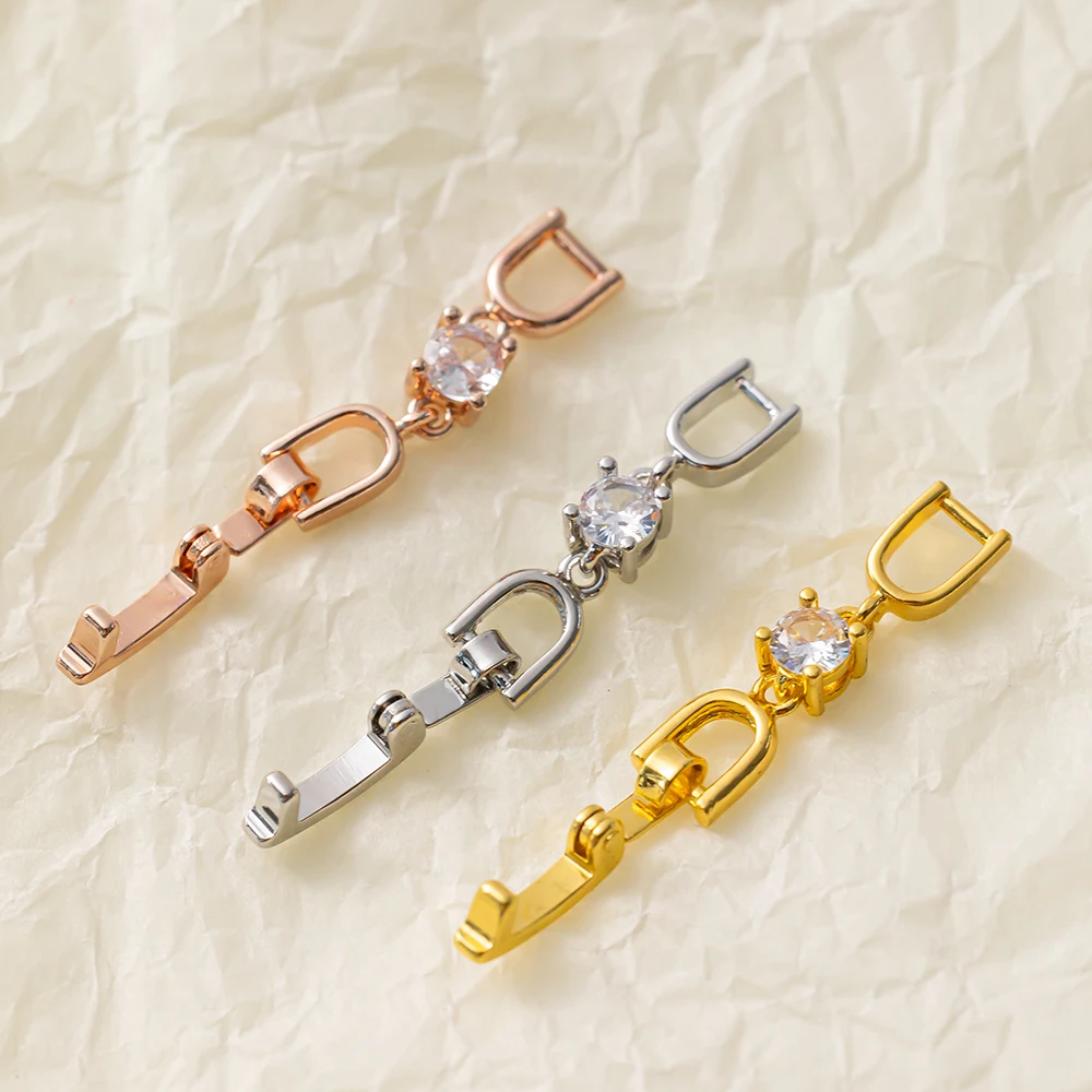 5Pcs Goldene Einfache Halskette Armband Extender Verlängerung Falten Über Verschluss Für DIY Schmuck Machen Liefert Zubehör Großhandel – Detail 7