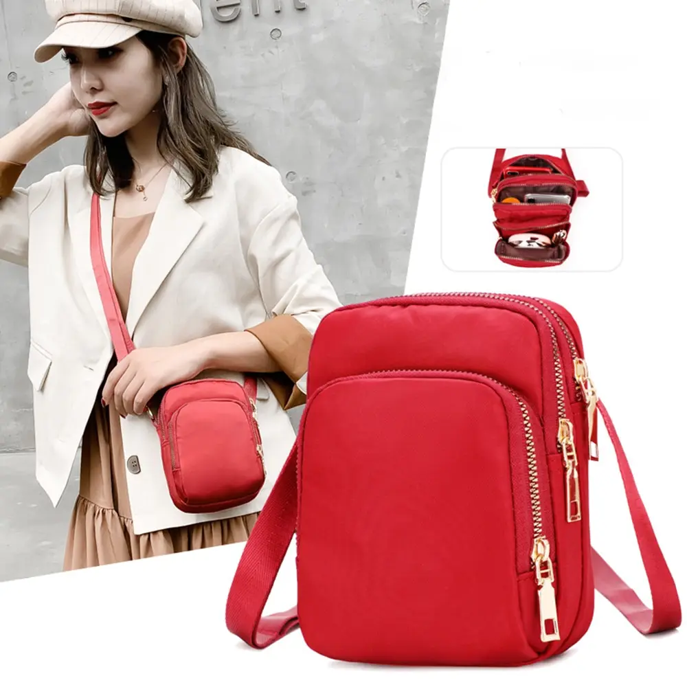 Frauen tasche wasserdichte Umhängetasche Cross body Reiß verschluss Handy Dame weibliche Multifunktion shand tasche Handgelenk Geldbörse Damen beutel