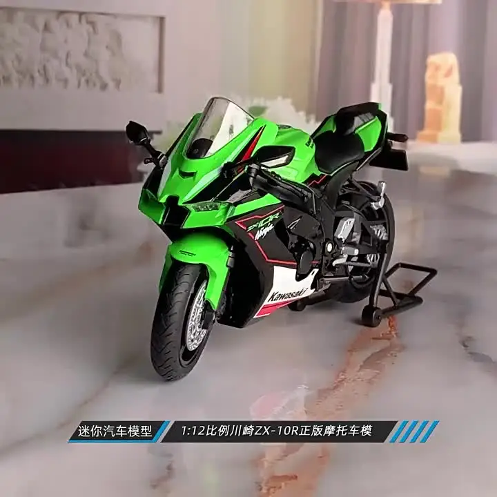 WELLY 1:12 Kawasaki Ninja ZX10R Heavy Locomoti Simulation Alloy