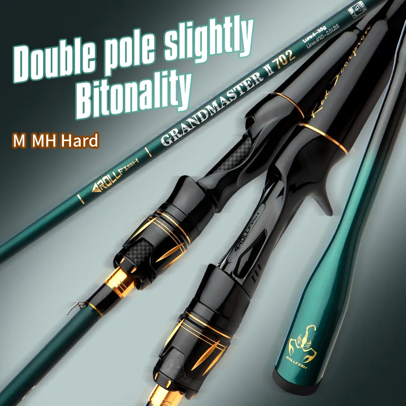 ROLLFISH 2 ヒントスピニング/キャスティングルアー釣竿カーボン