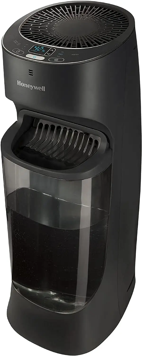 

Top Fill Tower Humidifier, Digital Humidistat, Black \u2013 Cool Mist Humidifier for Bedroom, Home or Office with Space Saving T