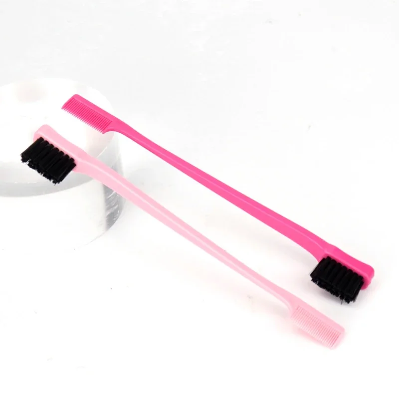New Hot Selling High Quality Eyebrow Eyelash Double Sided Edge Control Hair Comb Hair Styling Hair Brush Mini Hair Brush 4