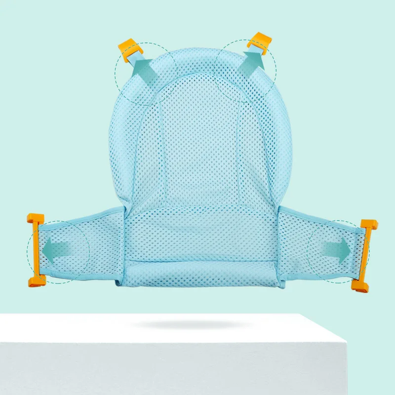 Baby Bath Support Pad Portable Baby Shower Bath Tub Pad Non-Slip Newborn Bathtub Mat Safety Nursing Foldable Support Comfort Body Cushion Mat Pillow
