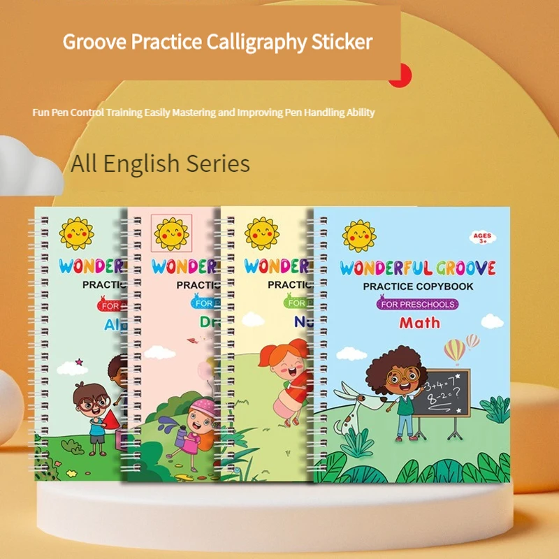 Magic Copybooks for Kids: Reusable Calligraphy Practice with Grooved Templates
