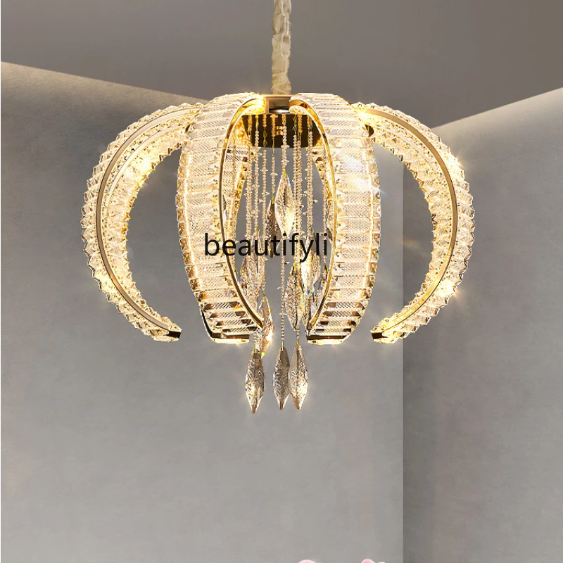 

yj Simple Modern Light Luxury Master Bedroom Chandelier Bedroom Atmosphere Crystal Lamp High-End Creative Study Dining-Room Lamp