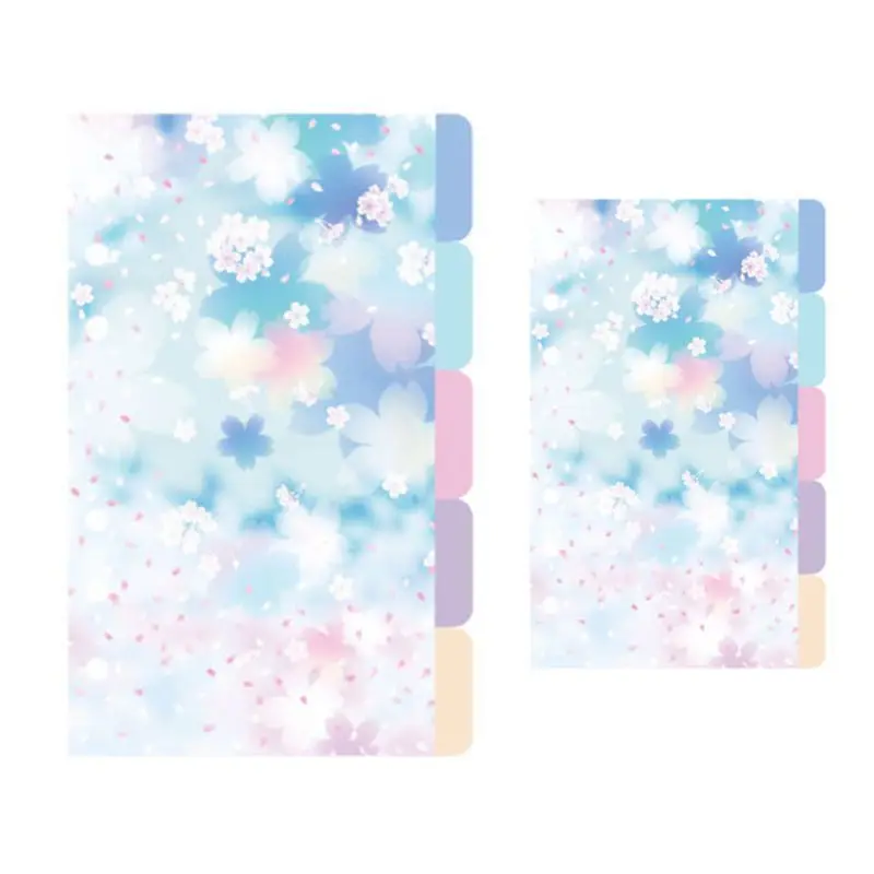 6 Holes Binder Tabs Divider Loose Leaf Refills Index Divider Separator For Spiral Planner Journal Notebook for Creative notebook binder divider