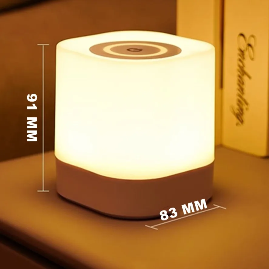 Rechargeable Sleep Night Light Bedroom Atmosphere Sleep Bedside Light Long Battery Life Adjustable Eye Care Reading Book