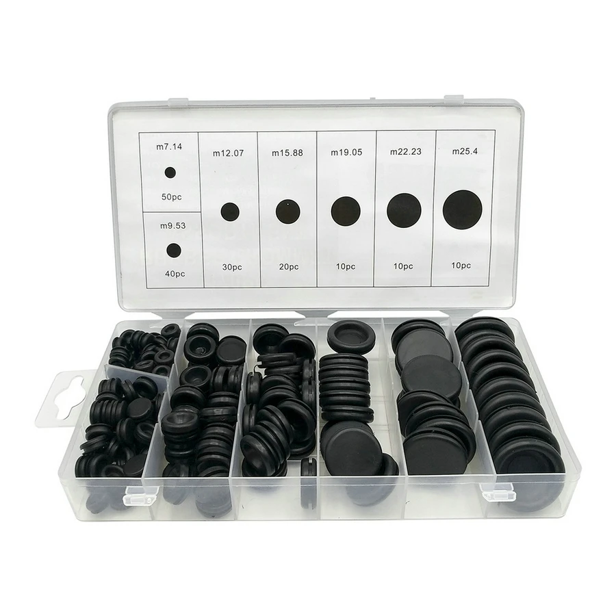 

170PCS Rubber Grommet Assortment Firewall Hole Plug Set Electrical Wire Gasket Kit For Wire Plug And Cable Protect Bush