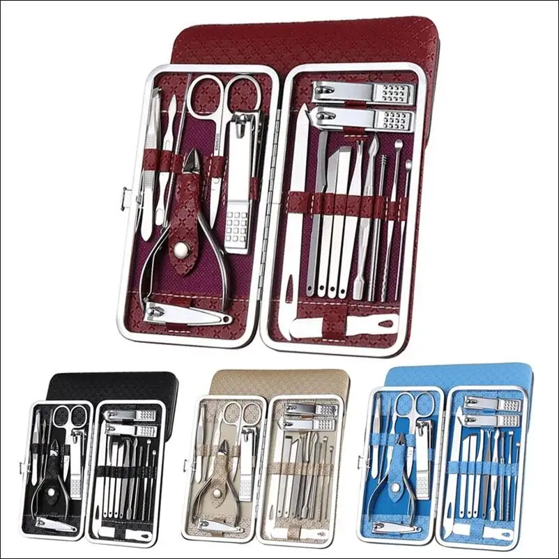Набор для маникюра и педикюра 19 шт./компл. набор инструментов ногтей аксессуары с
