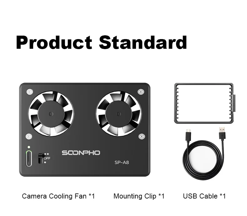 SP-A8 Camera Cooling Fan for Sony Canon FUJI A7M4 ZVE1 A6700 A7C2 ZVE10 ZV1 R5 9