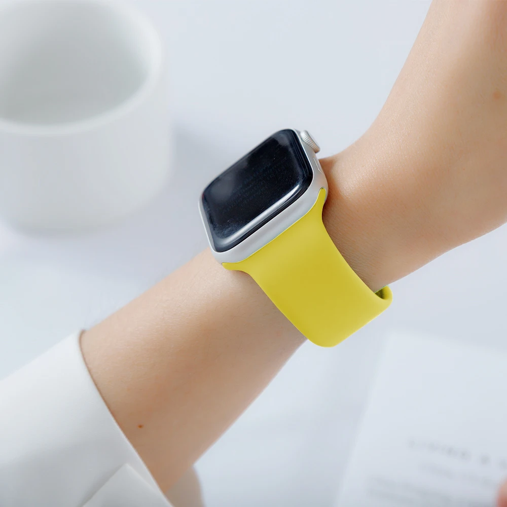 Silikonband für Apple Watch Armband 44mm 45mm 46mm 42mm 40mm 41mm 38mm Sport Correa Armband iWatch Serie 11 10 9 8 7 SE 6 5 4 – Detail 2