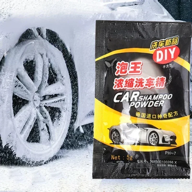Car Wash Powder 1-50PCS Car Cleaning Shampoo Cars Paint Care Coating Cleaning Cars Soap Powder Foam Windshield Wash Accessories