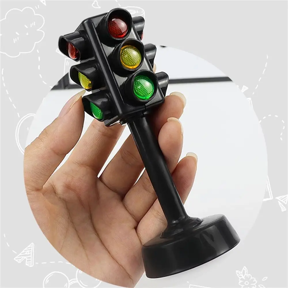 Traffic Lights Plastic Model Mini Children's Classic Toys Parking Scene Signal Lamp Traffic Lights Early Education Simulation