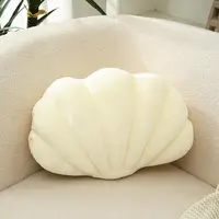 Shell-Shaped Pillow Soft Seashell Bed Sofa Cushion Velvet Stuffed Pillow Cushion Mermaids Fairy Princess's Home Room Decoration 1