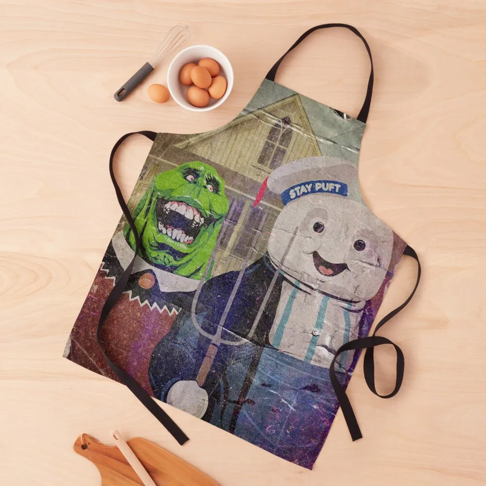

American Ghostic Apron with pockets Waterproof women Kitchenware Apron