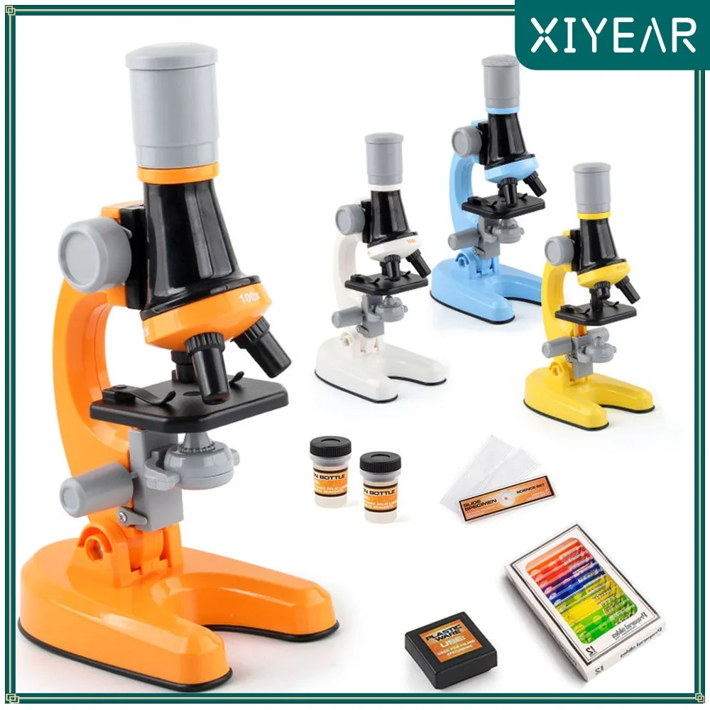 

Children's microscope HD deluxe version of the optical microscope set of science experiment toys for primary school students