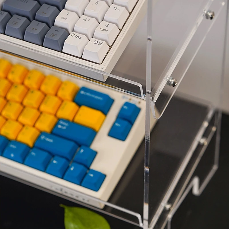 Transparent Acrylic Keyboard Display Stand Keyboard Mouse Desktop Organizer Acrylic layer Rack keyboard tray Desktop Organizer 4