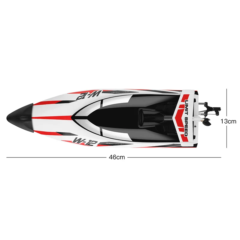 Rychlý RC člun 46cm ABS WL912-A - Dálkově ovládaná hračka s vysokou rychlostí