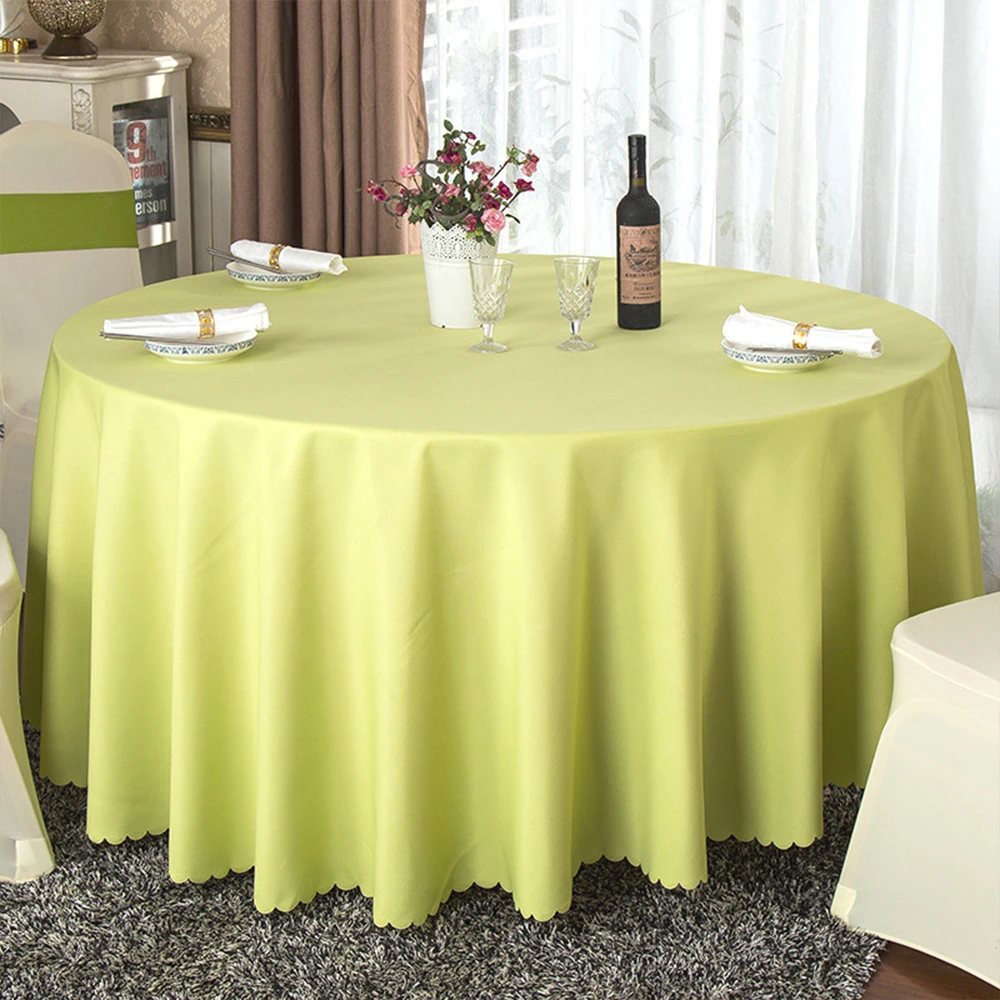 Table Cloth Round Wedding Tablecloth Elegant Tablecloths for Dining Table Solid Color Home Hotel Restaurant Meeting Table Cover