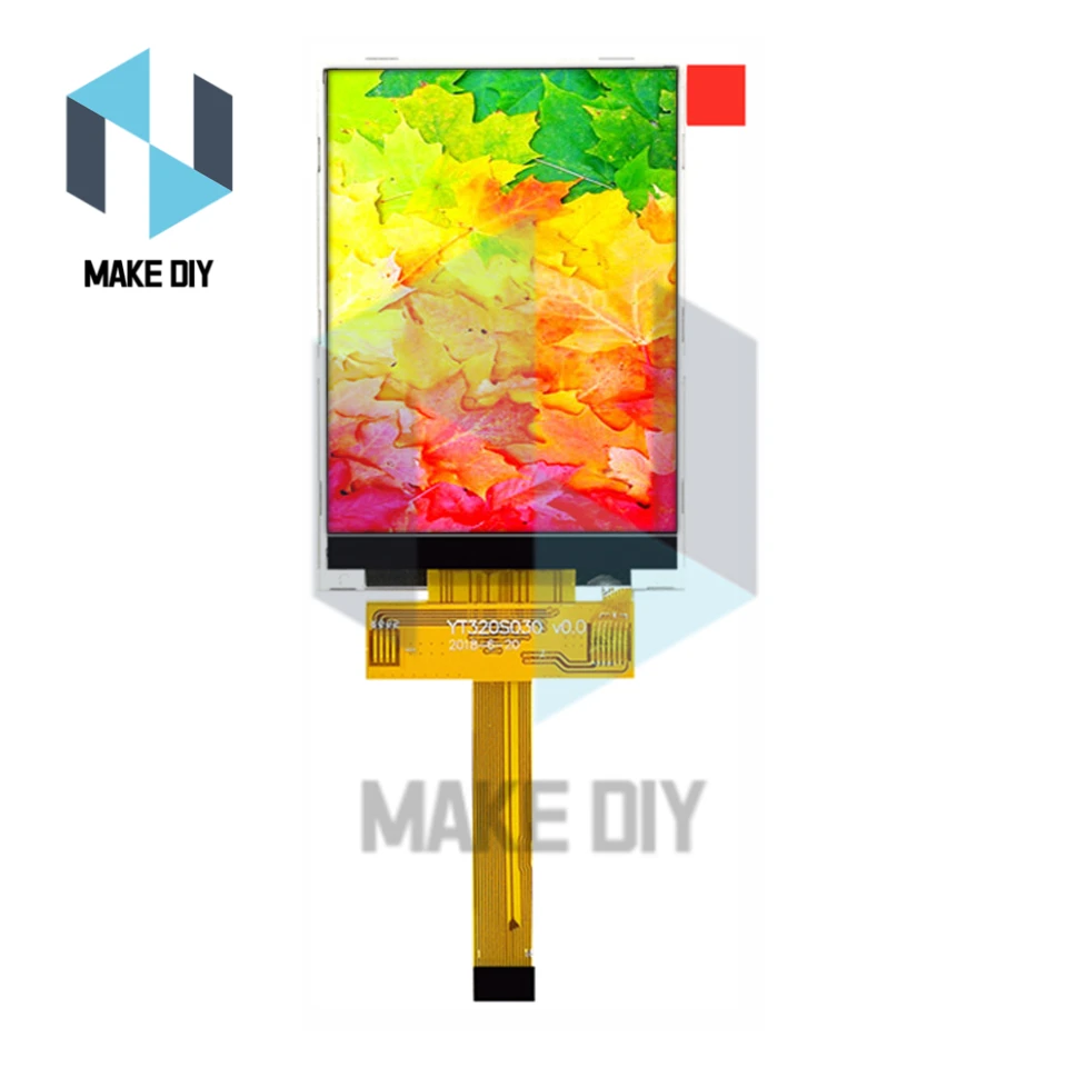 

3.2 inch TFT LCD Module 320*240 SPI Serial Port Display Touch Panel Screen RGB Full Color 18 PIN ILI9341/S7789V Driver