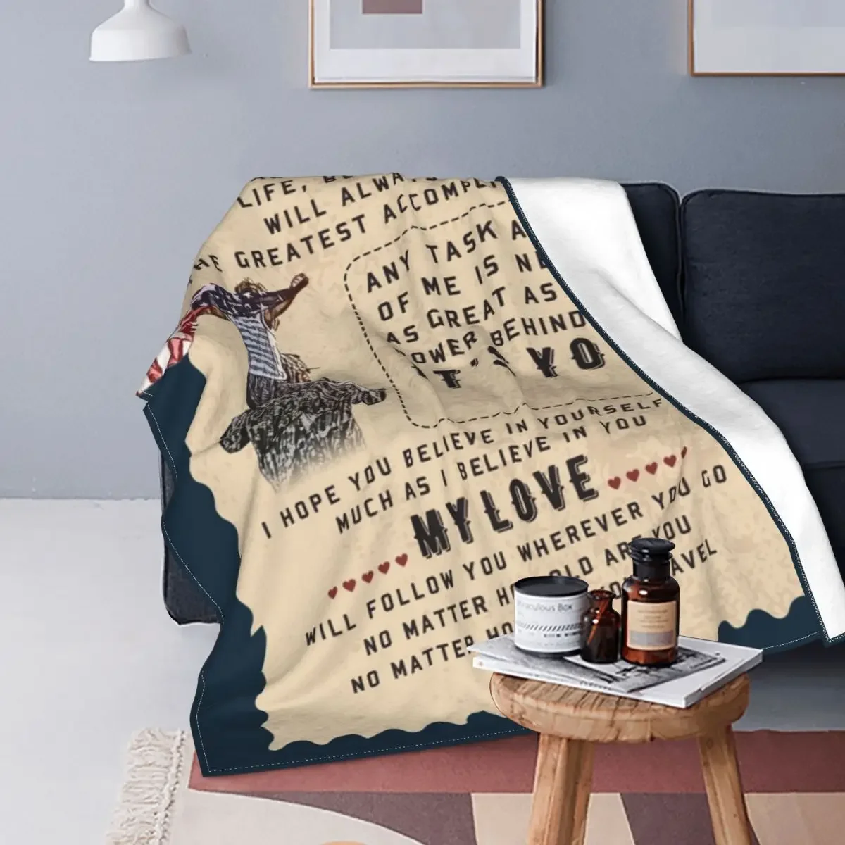 

To My Son From An Army Dad Personalized Son Blanket Cover Express Love Flannel Throw Blanket Bedroom Sofa Soft Warm Bedsprea