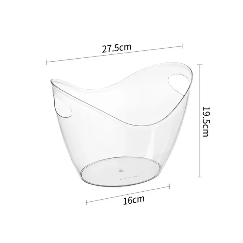 Transparent Ice Cube Storage Bucket Beer Wine Bucket Bar Ice Container Champagne Can Wine Champagne Beer Chiller ice bucket