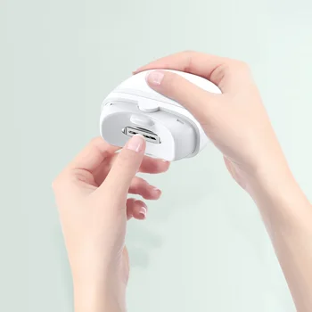 Automatic Electric Nail Clipper With LED Light Nail Polishing Grinder