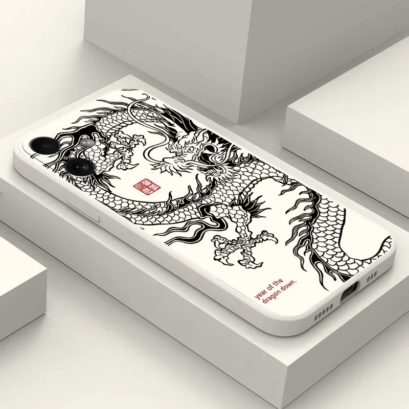 Chinese Dragon Design Slim Phone Case - Fashionable Protective Cover