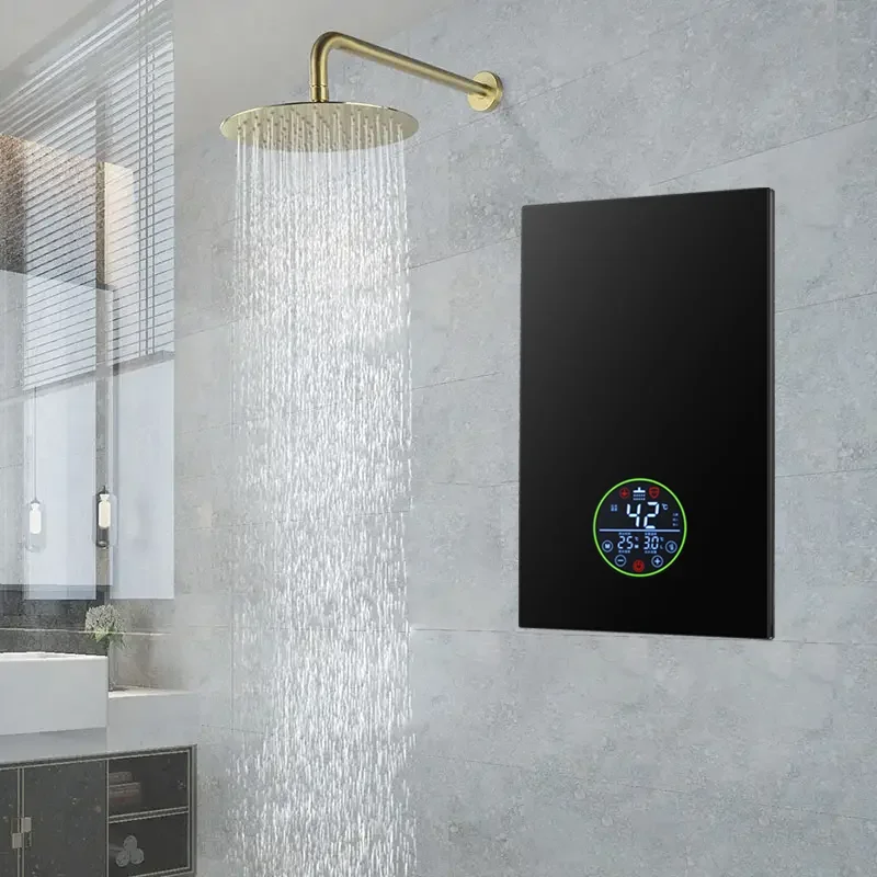 120V 6 KW durable Black color instant water heater for bathroom use