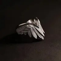Retro Angel Wings Ring For Women Girls Punk Gothic Adjustable Open Ring Handmade Designer Jewelry Accessories Gift e783 - Image 3