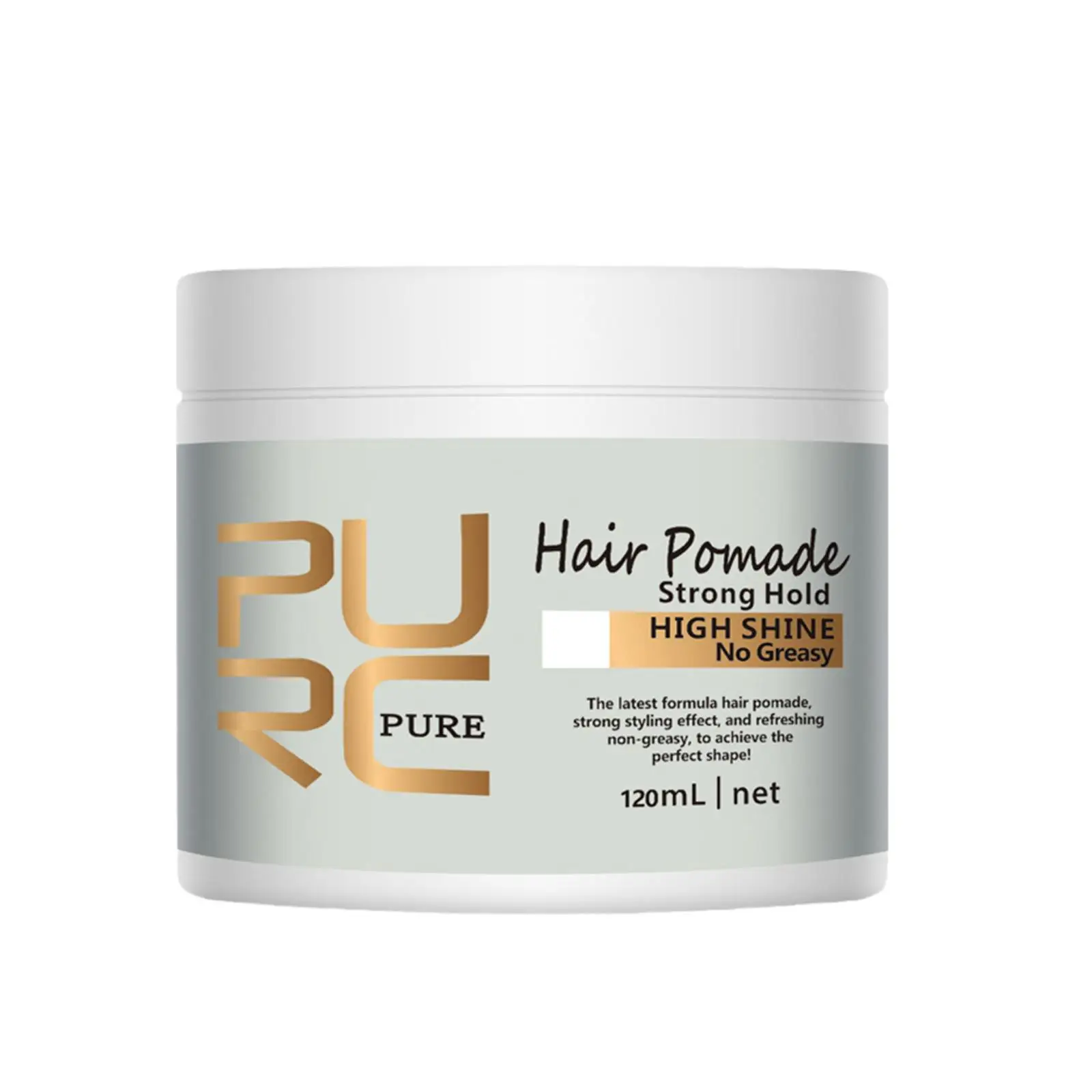 PURC Retro Style Hair Care Oil Fluffy Men's Hair Styling Wax Head Oil Gel Strong Hold Cream Shine Smooth