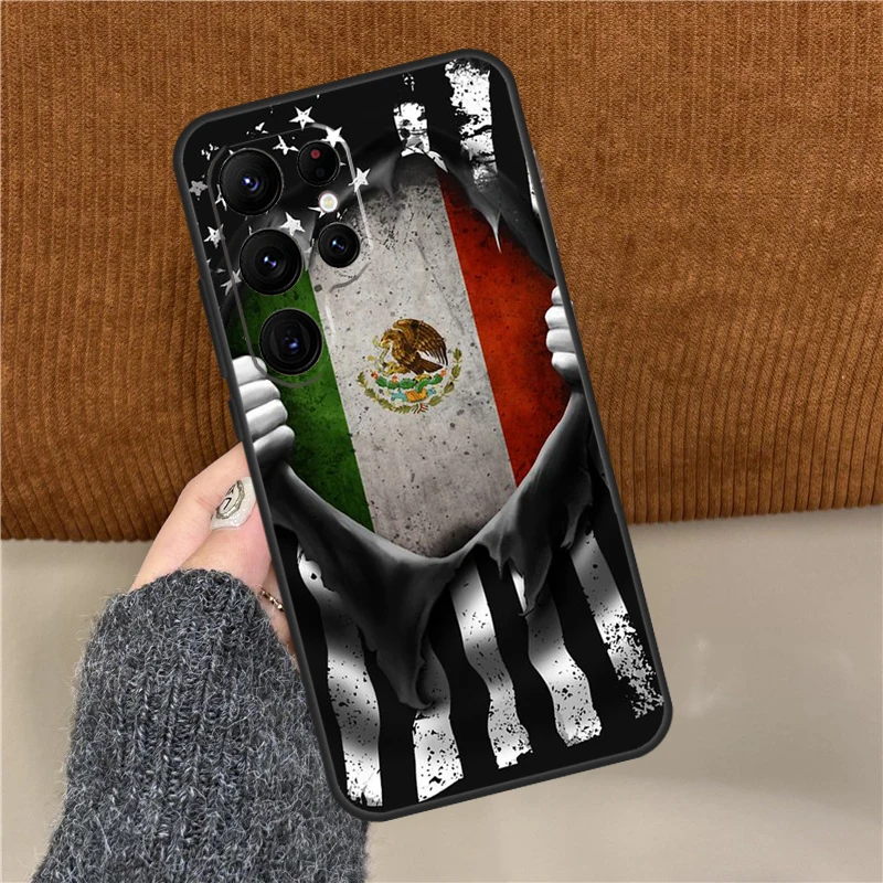 Mexican Pride Eagle Flag Capa For Samsung Galaxy S21 S22 S23 Ultra Note 20 S8 S9 S10 Note 10 Plus S20 FE Phone Case