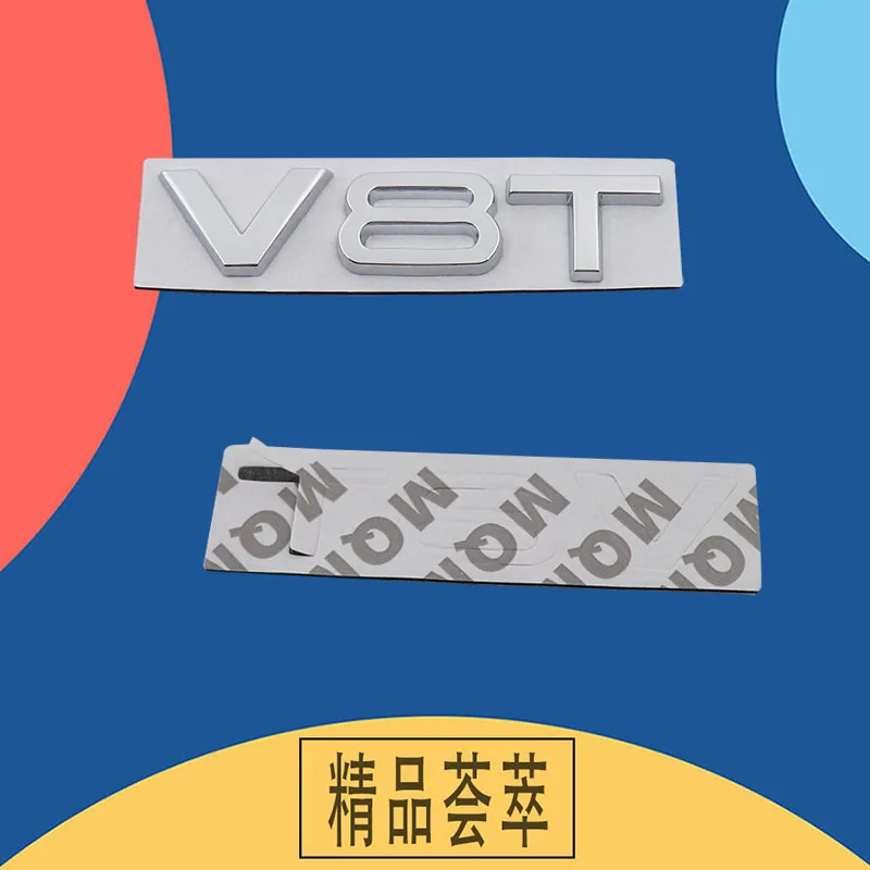 3D For A1 A3 A5 A6 A4 A7 Q3 Q5 Q7 V8T V6T V6 V8 T Emblem car Hood Fender trunk Rear Bonnet Nameplate Decal Badge Sticker 5