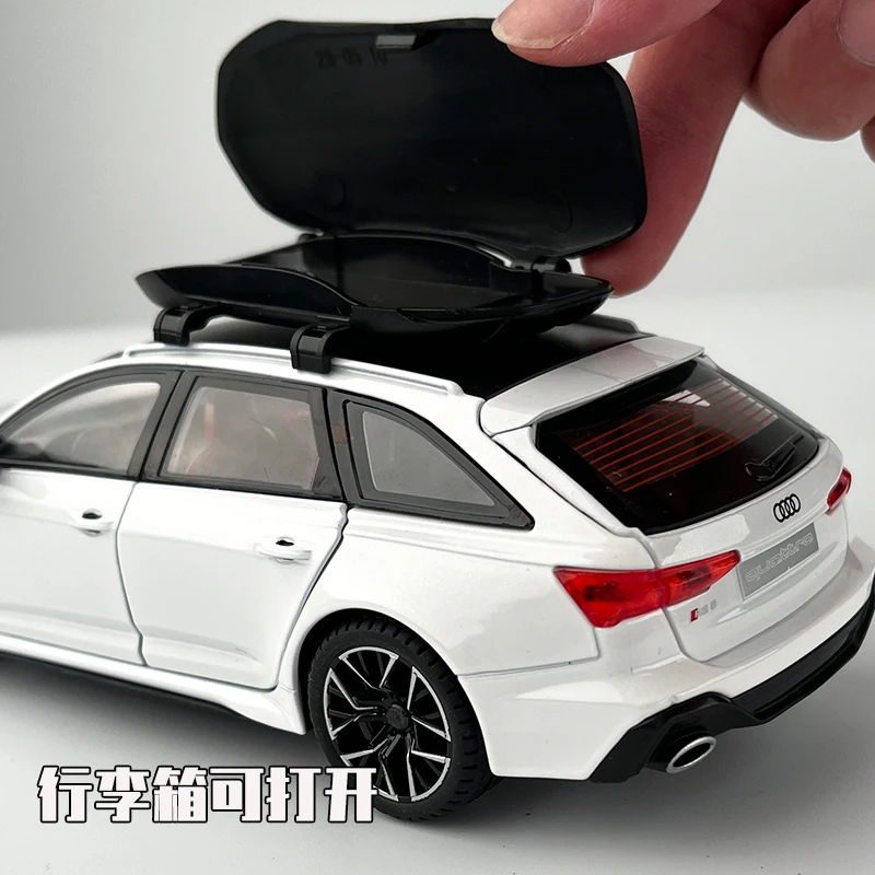 1:32 Audi RS6 Modellauto Metall Auto Spielzeug fur Kinder Jungen mit Licht  Grau