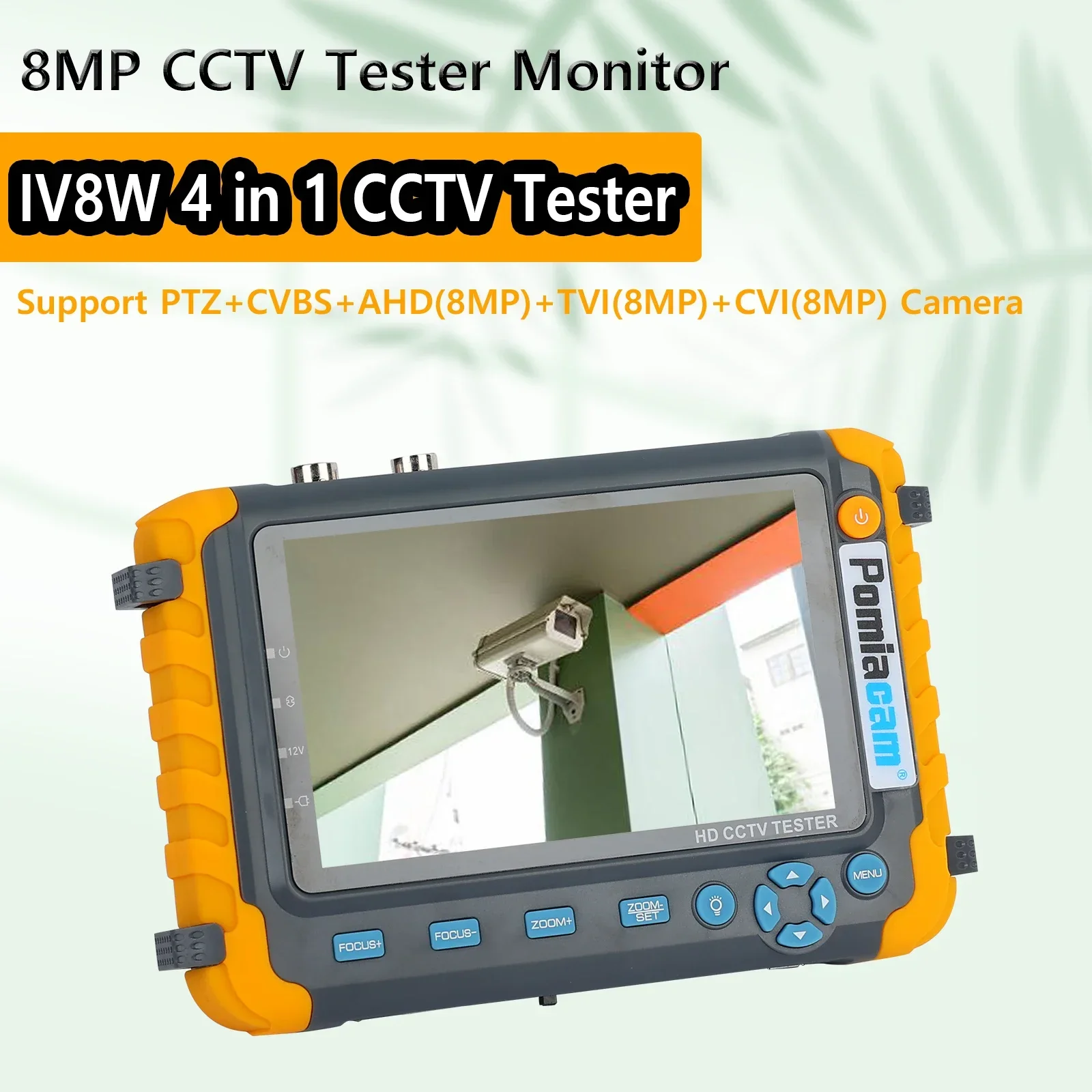 IV8W CCTV Tester 4 in 1 CVBS AHD TVI CVI 8MP CCTV Tester AHD Monitor Video Monitor UTP Cable Test for Camera cctv camera tester