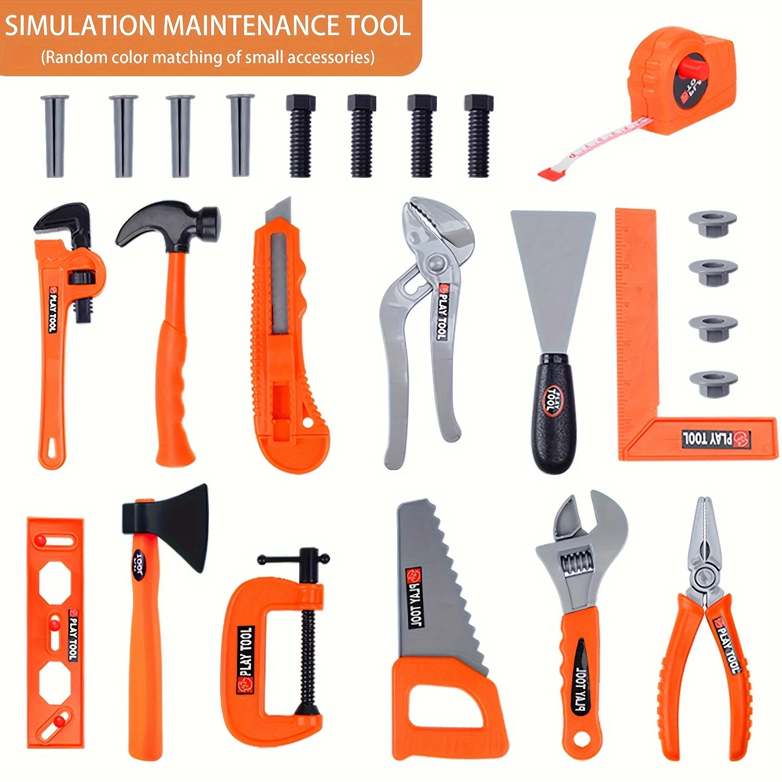 어린이 도구 수리 세트, 망치, 드라이버, 톱, 다기능 수리 시뮬레이션 도구 테이블, 소년의 놀이 집 선물 장난감