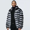 Men Real Fur Coat Winter Genuine Fur Bomber Jackets Rex Rabbit Fur Coats Luxury High Quality 2