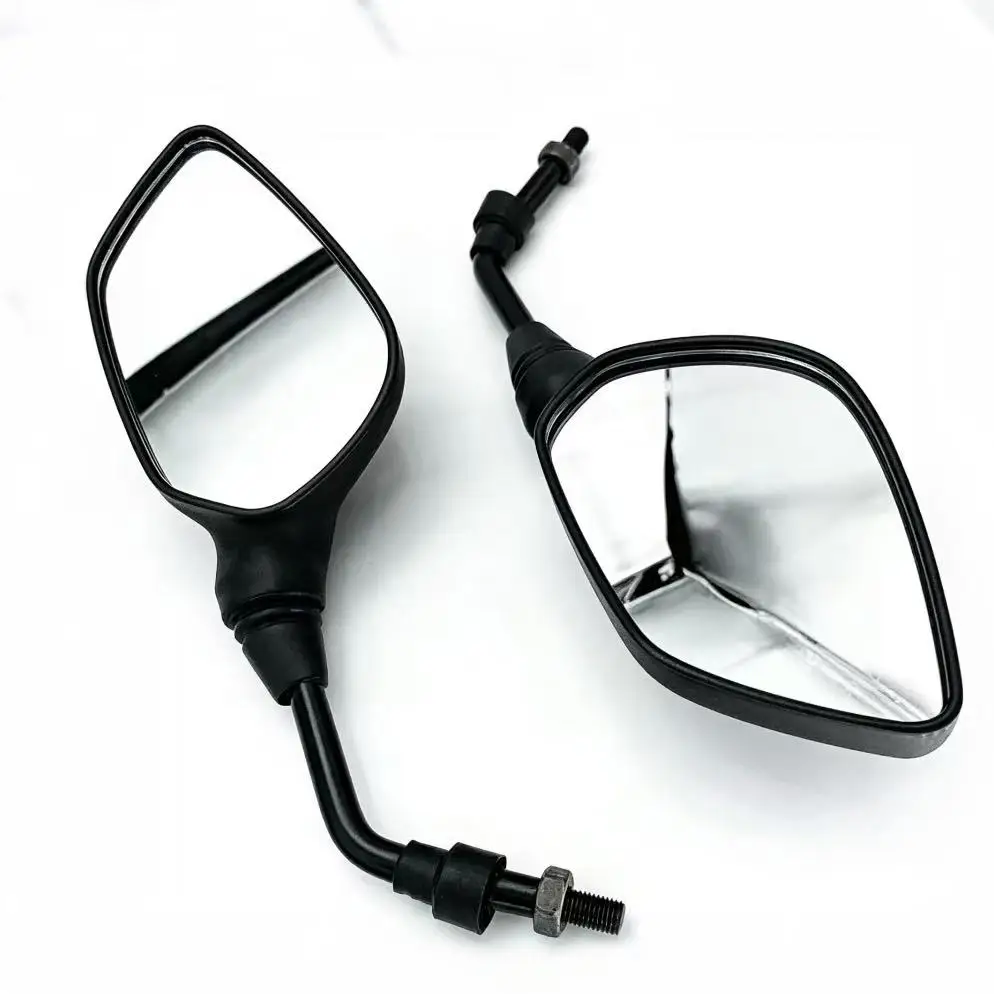 범용 10mm 오토바이 거울 2개 - 스쿠터, 전기 자전거, 모페드용 볼록형 백미러