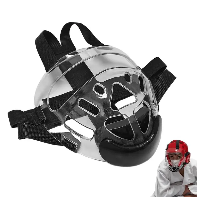 Clear Taekwondo Face Shield Taekwondo Protection Detachable Protector Protective Mask For Sports Boxing Karate