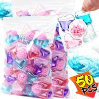 5 in 1 Laundry Scent Fragrance Beads Detergent Liquid Capsule Ball Powerful Stain Removal Detergent Liquid Gel Cleaning Capsules