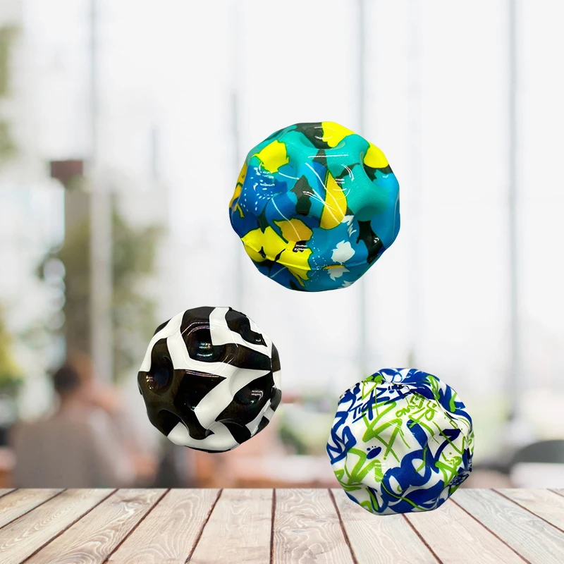 Super Elastic Ball Interesting Outdoor Toys For Children Moon Shape Porous Bouncy Ball Kids Indoor And Outdoor Stress Receiver 5