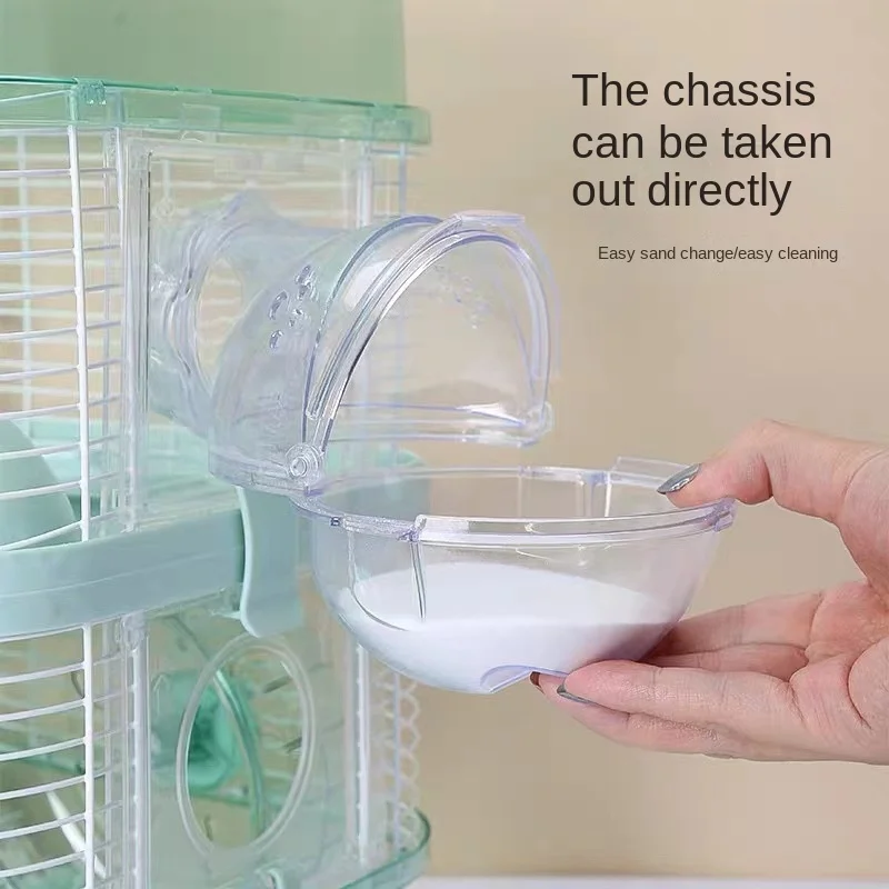 Hamster Bathroom Toilet Mouse Pet Cage Box Bath Sand Room Toy Acrylic House Small Pet Supplies Accessories