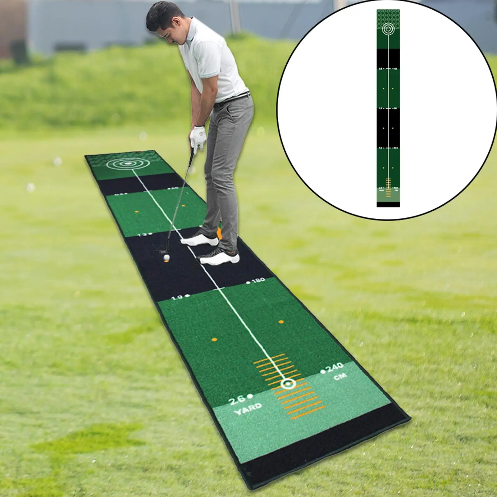 

Golf Putting Mat, Durable Golf Hitting Mat, Golf Practice Mat for Office Garden