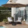 10ft Outdoor Steel Polyester Market Patio Umbrella w/Crank, Easy Push Button, Tilt, Table Compatible - Tan 3