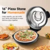 Davivy 16" Large Pizza Oven with Pizza Stone & Grill Pan  Portable Indoor 3