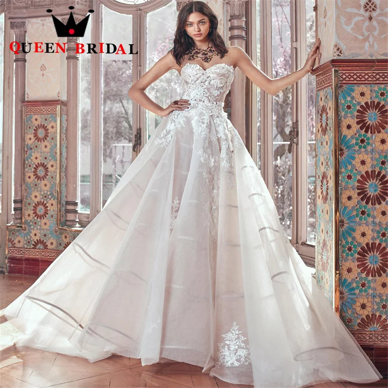 

Graceful Sweetheart Wedding Dress 2023 New Appliques Beading Sequined Backless Bridal Ball Gowns Vestidos De Novia Custom C23X