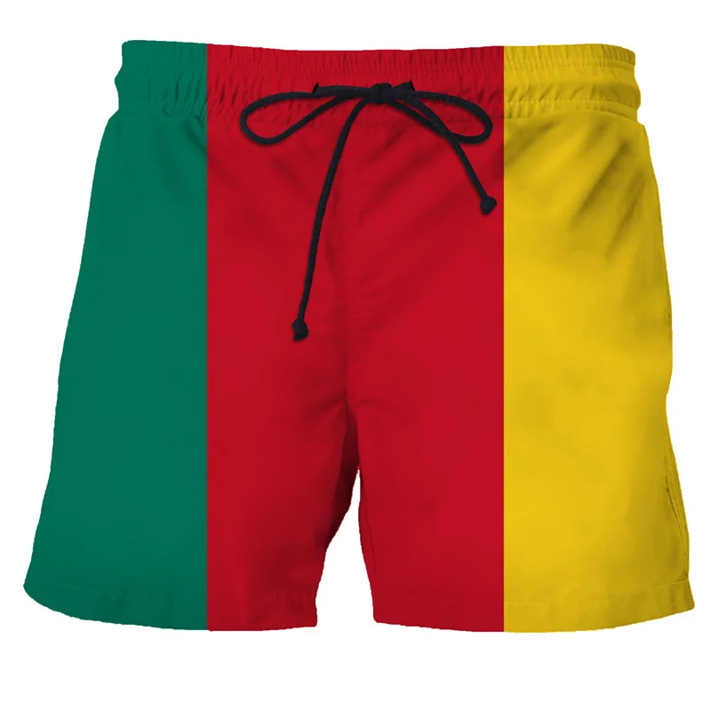 England Britain Flag Graphic Beach Shorts Men 3D Print Spanish Emblem Board Shorts Swimsuit Summer Swim Trunks Cool Kids Shorts 4