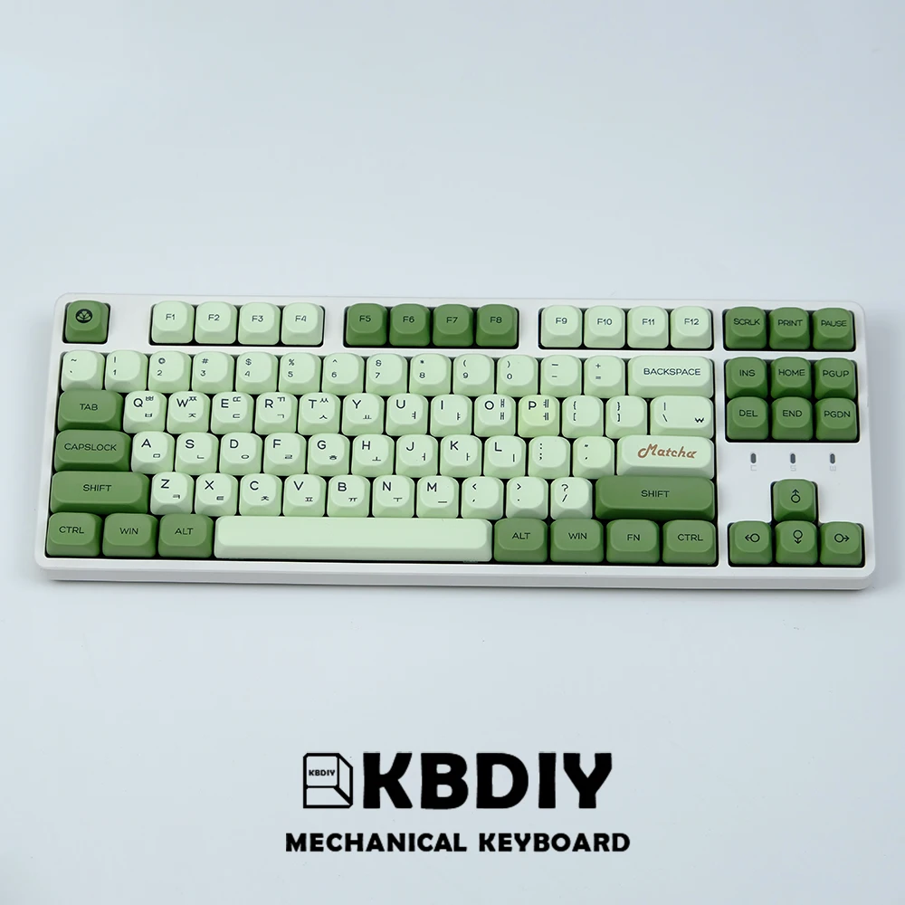 Conjunto de Keycap para Teclado Mecânico Kbdiy Matcha Koa Pbt Moa Similar Retro 7u Mac Iso Japonês Coreano Russo 143 - Imagem 4